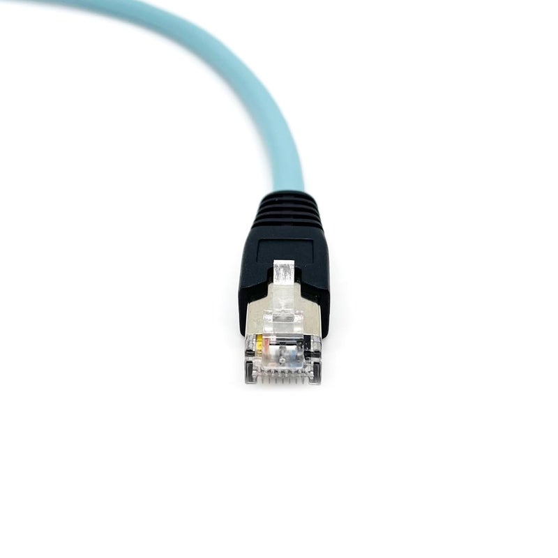 CHALITECK 3.28Ft M12 4Pin Female D Code to RJ45 Male Cat5e Ethernet Cable,PVC High-Flex Shielded Twisted Pair Industrial Cable Assembly,4A,250V,AWG24,for Industrial Camera & Automation Systems(1M) - Image 3